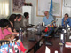 Mr. John Bevans, Director of Political Affairs and Mr. Francisco Osler, Director of Civil Affairs brief the delegation at the UN logisitics base in Port-au-Prince
